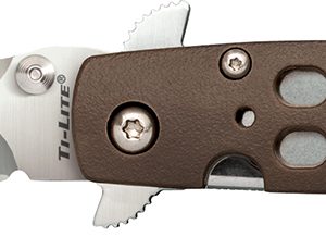 Cold Steel CS-26SK4 Ti-Lite  4" Folding Plain Kris AUS 10A Steel Blade/Flat Dark Earth Griv-Ex Handle